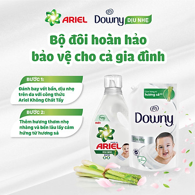 Combo 2 Túi Nước Giặt Ariel Dịu Nhẹ Cho Da Nhạy Cảm (2.15kg/ Túi) - Mềm mại ngát hương - An toàn cho da em bé