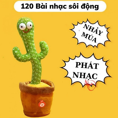 LOẠI XỊN - Cây Xương Rồng Nhồi Bông Có Nhạc, Biết Nhảy Biết Múa và Nhại Tiếng - PHÁT SÁNG