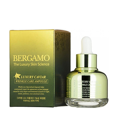 Tinh Chất ngăn ngừa Nám Tàn Nhang Bergamo Luxury Skin Science Luxury Caviar Wrinkle Care Ampoule