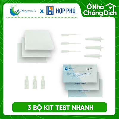 GIA ĐÌNH - Combo 3 bộ kit test nước bọt Easy Diagnosis Covid-19 Antigen Rapid Test Kit - (Dành cho 3 người)