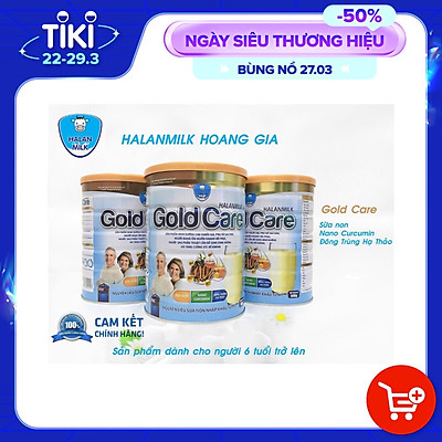 Sữa bột Gold Care Halan Milk - Đông Trùng Hạ Thảo - Nano Curcumin - Sữa Non