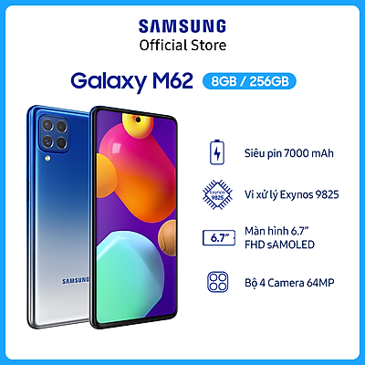 Điện Thoại Samsung Galaxy M62 (8GB/256GB) - Hàng Chính Hãng