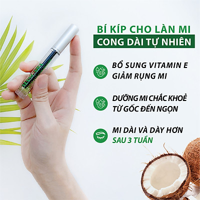 Mascara Dưỡng Mi Dầu Dừa Nguyên Chất Kích Thích Mi Mọc Dày & Dài Hơn MILAGANICS 5ml (Tuýp)