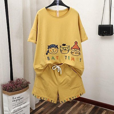 Bộ Nữ Thời Trang Cotton In Hình Cute N29