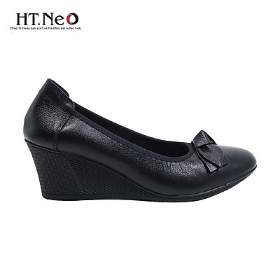 Giày nữ - giày da nữ da bò cao siêu mềm và êm chân kiểu dáng lịch sự đứng đắn rất hợp người trung tuổi (NU05-ND)