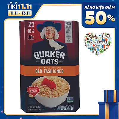 Yến Mạch Quaker Oats Old Fashion 4,52kg (Dạng Hạt cán Mỏng)