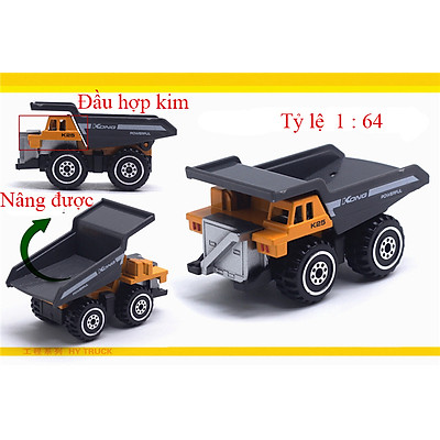 Xe công trình xây dựng bằng kim loại  KAVY gồm 6 xe chi tiết sắc sảo, an toàn cho bé, dùng làm đồ chơi trẻ em hoặc trang trí