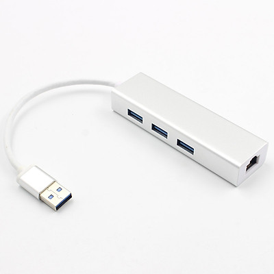 Hub 3 Cổng USB3.0 Chuyển Đổi Mạng Gigabit Ethernet Lan RJ45 Sang 1000Mbps Mac PC