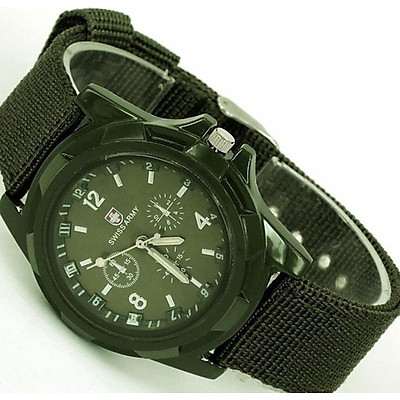 Đồng hồ army thời trang dành cho nam nữ mặt tròn dây dù trẻ trung hiện đại DH72