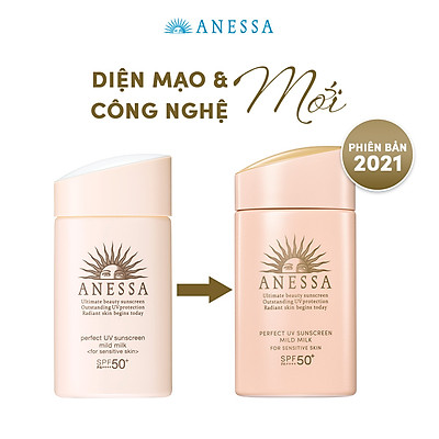 Sữa chống nắng dịu nhẹ cho da nhạy cảm và trẻ em Anessa SPF 50+ PA++++ 60ml