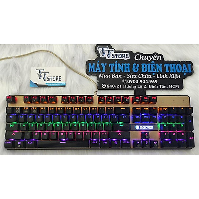 Bàn phím cơ SADES RGB 104 keys - HÀNG CHÍNH HÃNG