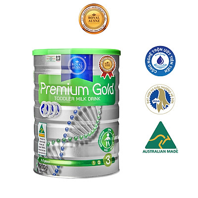 Sữa Bột Hoàng Gia Úc Royal Ausnz Premium Gold Số 3 Bổ Sung Vitamin, Khoáng Chất Cho Trẻ 900G