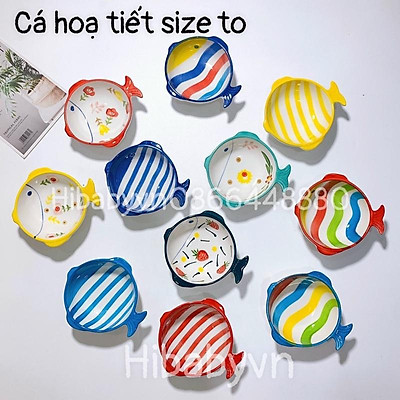 Bát Cá Sứ Nhiều Màu Size Size Lớn