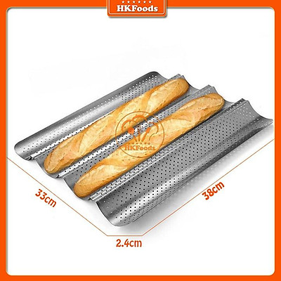 Khay Nướng Bánh Mì Pháp Baguette 4 Rãnh