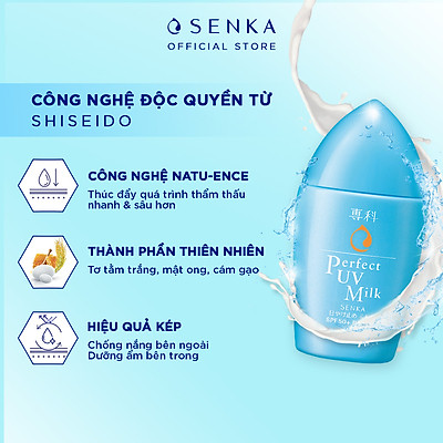 Kem Chống Nắng Dạng Sữa Senka Perfect UV Milk SPF 50+, PA++++ 41095 (40ml)