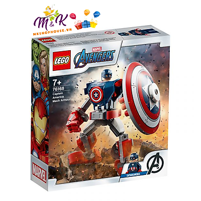 Đồ chơi LEGO SUPERHEROES Chiến Giáp Captain America 76168