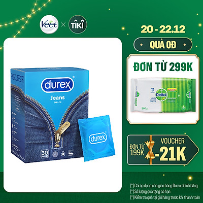 Bao cao su Durex Jeans Hộp 30 bao