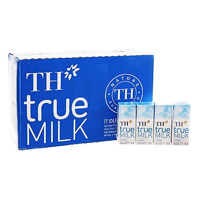 Thùng Sữa tươi tiệt trùng Ít đường TH True Milk (180ml x 48 hộp)