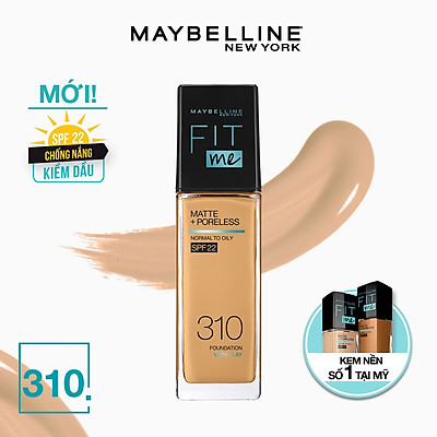 Kem Nền Mịn Nhẹ Kiềm Dầu Fit Me Maybelline New York Matte Poreless Foundation 30ml