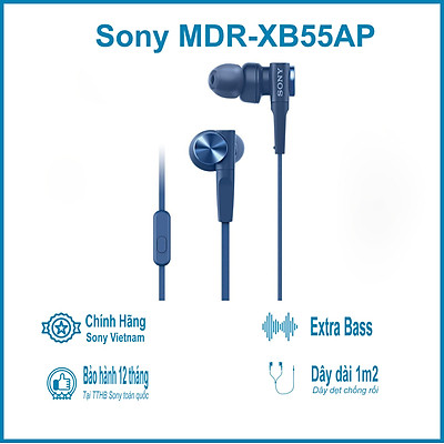 Tai Nghe Nhét Tai Sony ExtraBass MDR-XB55AP - Hàng Chính Hãng
