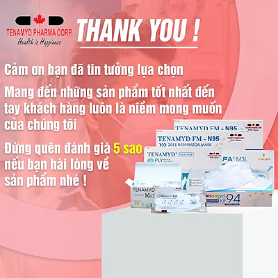 Khẩu Trang Y Tế TENAMYD KF94 Ngăn Ngừa Khói Bụi Chống Ô Nhiễm (30 cái)