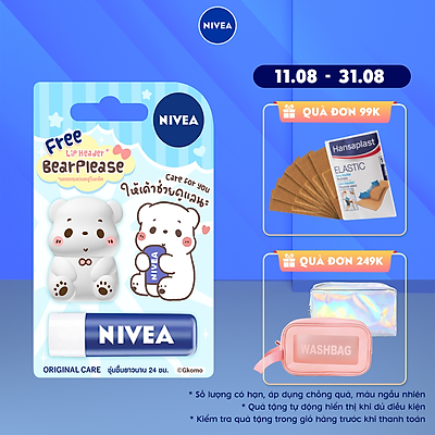 Son Dưỡng Môi Chuyên Sâu Nivea Lip Original Care  - Tặng Kèm Ốp Son - 85061