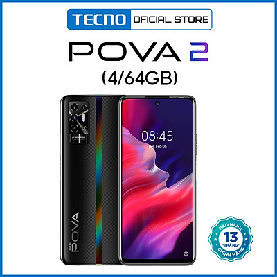 Tecno Pova 2 4GB l 64GB - Điện Thoại Thông Minh Chiến Game Cực Đỉnh - Hàng Chính Hãng