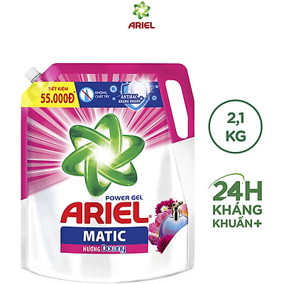 Combo 2 Túi Nước Giặt Ariel Matic Hương Downy (2.1Kg/ Túi)