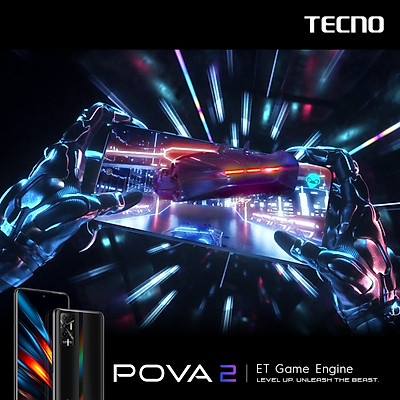 Tecno Pova 2 4GB l 64GB - Điện Thoại Thông Minh Chiến Game Cực Đỉnh - Hàng Chính Hãng