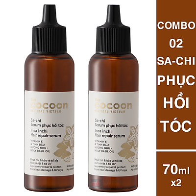 Combo 2 serum Sachi phục hồi tóc the cocoon 70ml