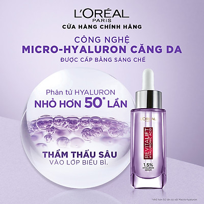 Tinh chất Serum siêu dưỡng ẩm trắng da L'Oreal Paris Hyaluronic Acid 1.5% 30ml