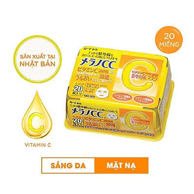 Mặt Nạ Dưỡng Trắng Da Chống Thâm Nám Melano CC Whitening Mask (20 Miếng)