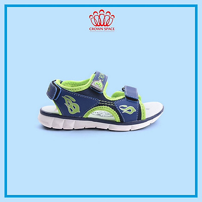 Dép Quai Hậu Cho Bé Trai Đi Học Thời Trang Cao Cấp Crown Space UK Active Sandal CRUK535 Chất Liệu Da Nhẹ Êm Thoáng Khí Thấm Hút Mồ Hôi Cho Trẻ Size từ 26-35/2-14 TuổiTuổi