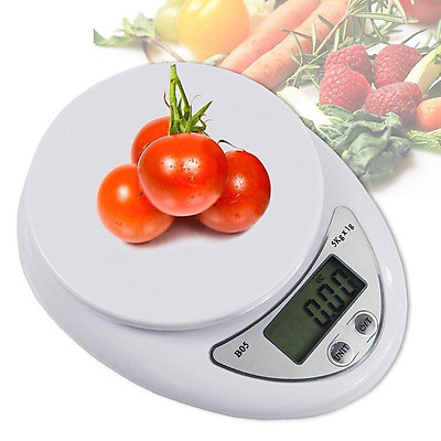 Cân điện tử thực phẩm cho nhà bếp từ 5kg/ 1g + 2 pin AAA