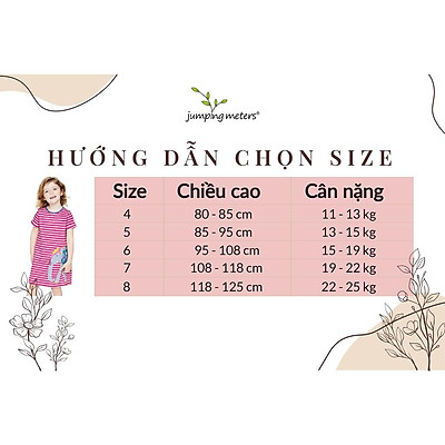 Váy đầm bé gái cotton dài tay KT họa tiết Jumping Meters cao cấp