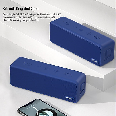 Loa Bluetooth 5.0 - [[ Nghe 24h - Phạm Vi 20m, 200m2 ]] - VIVAN VS20 - Hàng Chính Hãng