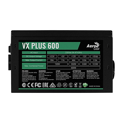 Nguồn Aerocool VX Plus 600W - Hàng Chính Hãng