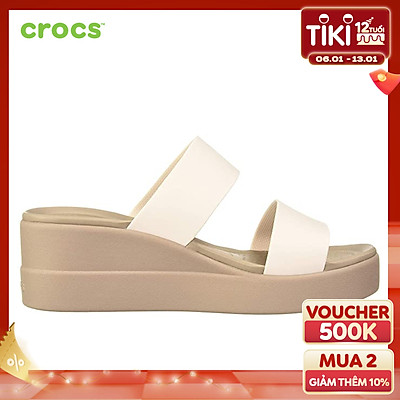 Giày Xăng Đan Nữ Crocs Brooklyn Mid Wedge 206219