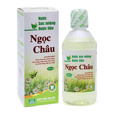 Nước súc miệng dược liệu Ngọc Châu (350ml) - Chuyên dùng cho viêm lợi, nhiệt miệng, hơi thở có mùi NSM02