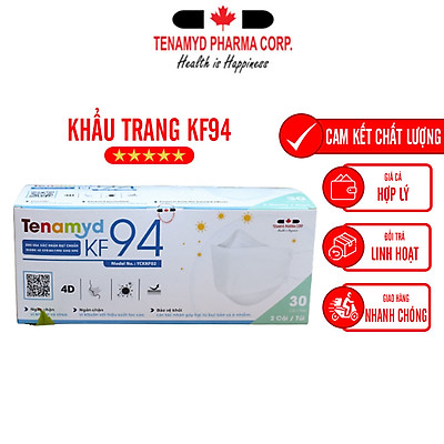 Khẩu Trang Y Tế TENAMYD KF94 Ngăn Ngừa Khói Bụi Chống Ô Nhiễm (30 cái)