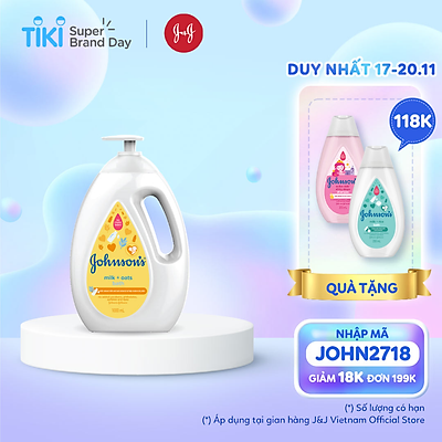 Sữa Tắm Johnson's Baby cho Bé - Dung Tích 1000ml