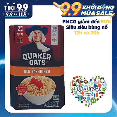 Yến Mạch Quaker Oats Old Fashion 4,52kg (Dạng Hạt cán Mỏng)