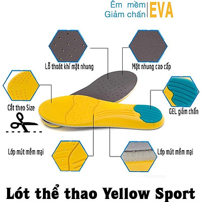 Lót Tăng Chiều Cao Cho Giày Thể Thao Nam Yellow Sport 2 Cm