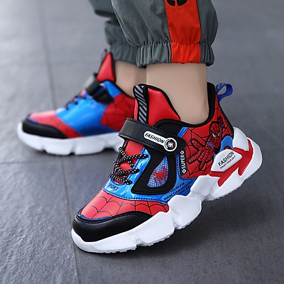 Giày siêu nhân spiderman bé trai 3 - 15 tuổi phong cách sneaker năng động và khỏe khoắn GE73