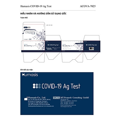 Dụng cụ xét nghiệm nhanh COVID-19 Humasis 