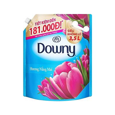 Nước Xả Vải Downy Nắng Mai  (3.5L/ Túi) - Giữ quần áo tươi mới - Hương thơm tươi mới kéo dài 