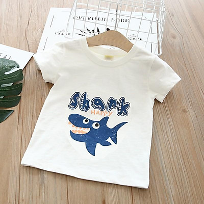 ÁO THUN CHO BÉ TRAI BÉ GÁI MẪU THE SHARK