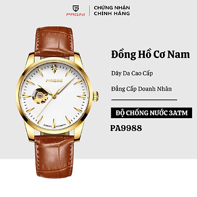 Đồng Hồ Nam Doanh Nhân PAGINI Dây Da Cao Cấp – Chống Nước - PA9988