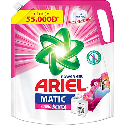 Combo 2 Túi Nước Giặt Ariel Matic Hương Downy (2.1Kg/ Túi)