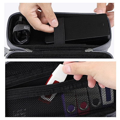 Túi phụ kiện điện thoại, túi công nghệ khung cứng chống đông bảo mật ổ cứng chuyên dụng, pin sạc dự phòng, bộ sạc tai nghệ có quai túi